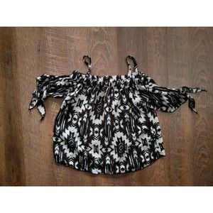 Girls 7/8 Silky Aztec Dressy Shirt